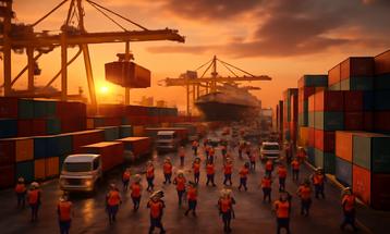 Sunset Shift at the Port