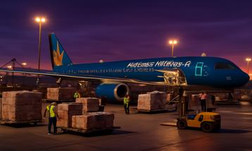 Air Cargo Loading at Dusk