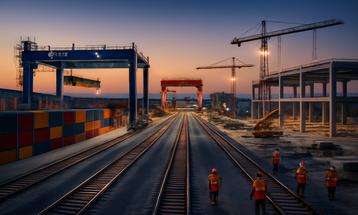 Industrial Scene at Dusk