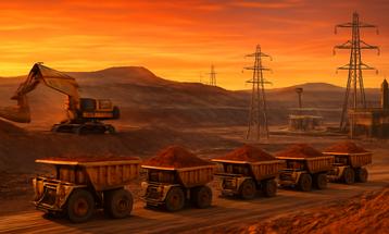 Industrial Landscape at Sunset