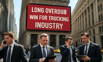 Trucking Industry Celebrates Victory Amid Sign Typo