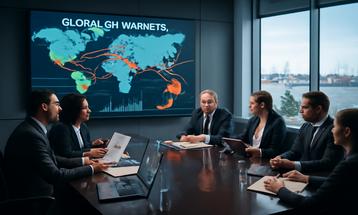 Professionals in Serious Discussion in Modern Conference Room